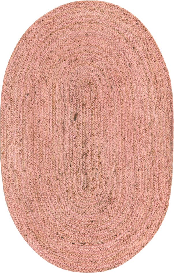 Detail image of 3' 3 x 5' 1 Handmade Braided Jute Oval Rug