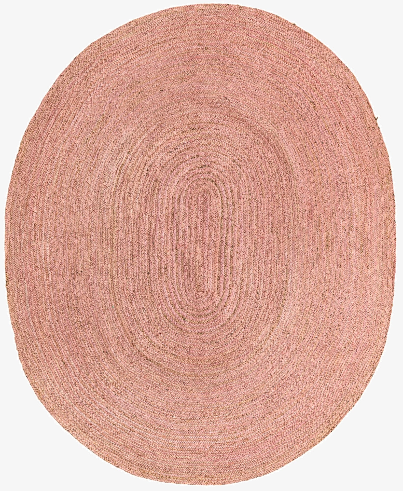 Primary image 8' x 10'  Hand Braided Jute Oval Rug