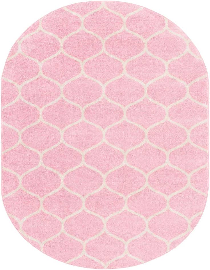 Detail image of 3' x 5' 3 Lattice Frieze Oval Rug