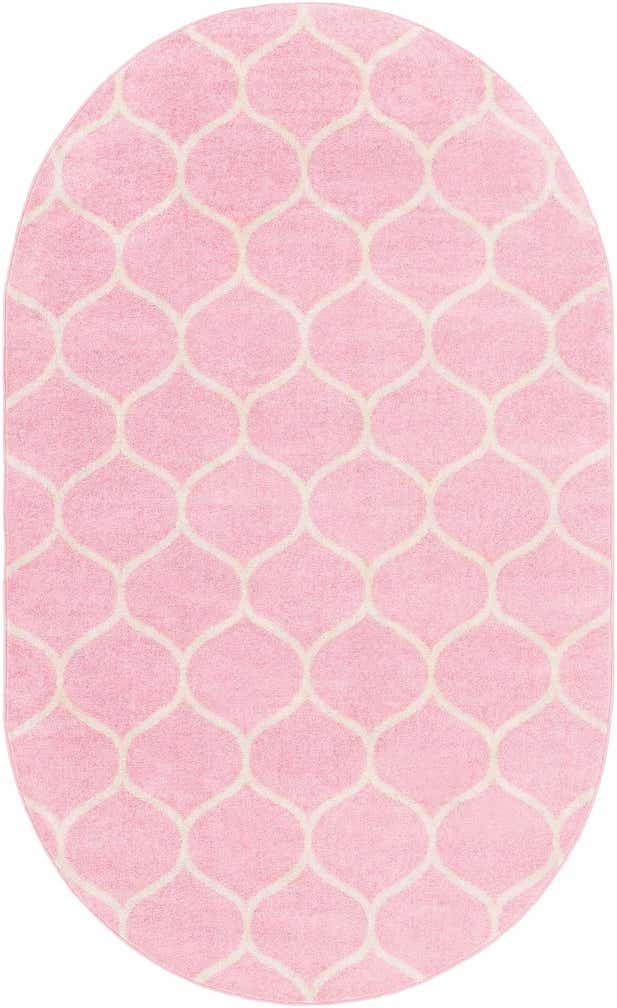 3' x 5' 3 Lattice Frieze Oval Rug