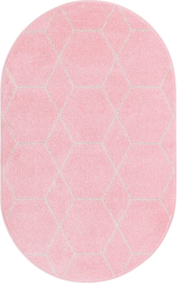 Detail image of 3' x 5' 3 Lattice Frieze Oval Rug