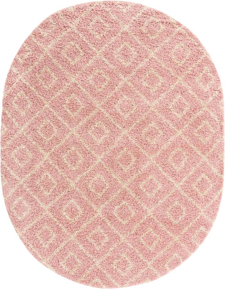 Detail image of 7' 10 x 10' Lattice Shag Oval Rug
