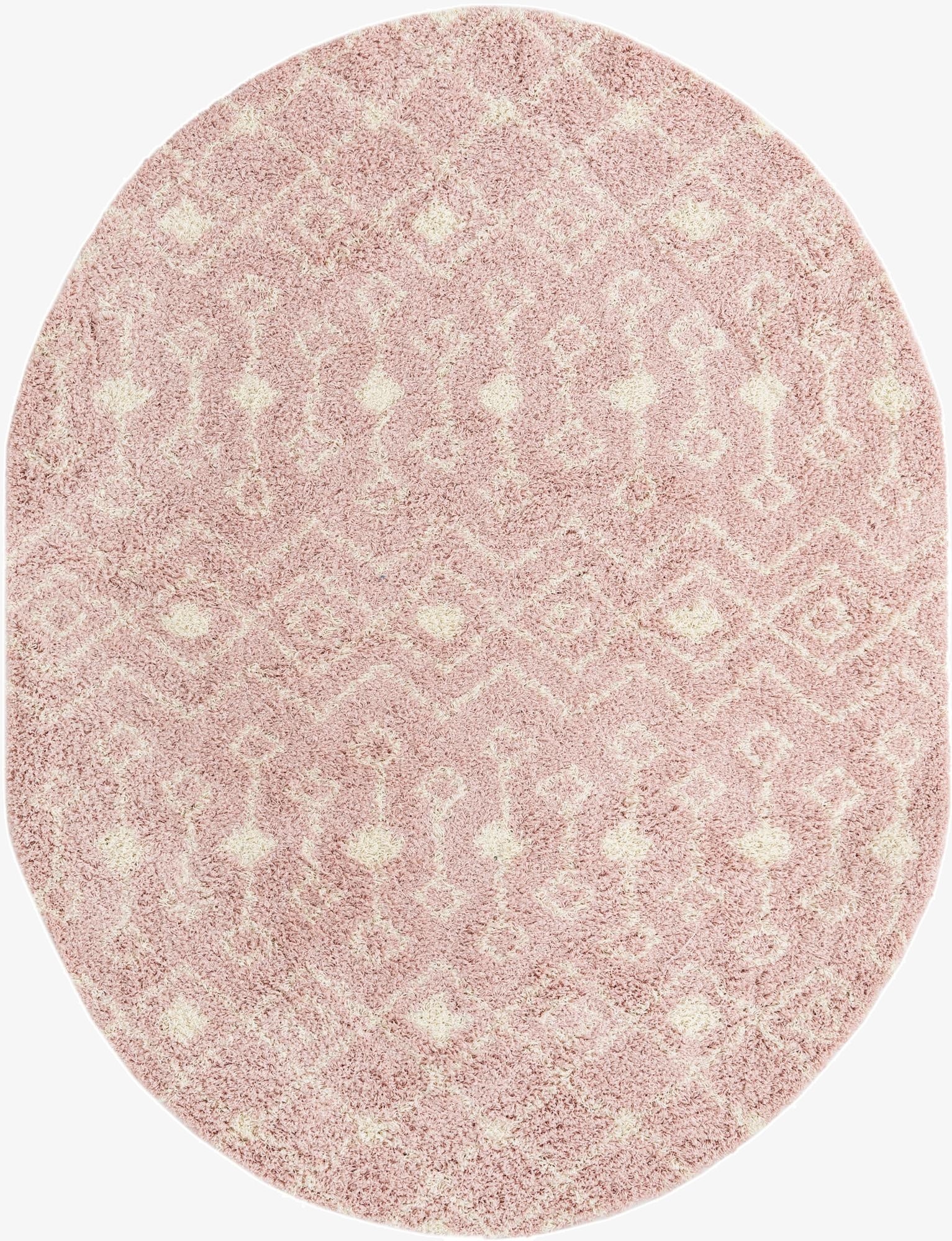 7' 10 x 10' Moroccan Trellis Shag Oval Rug