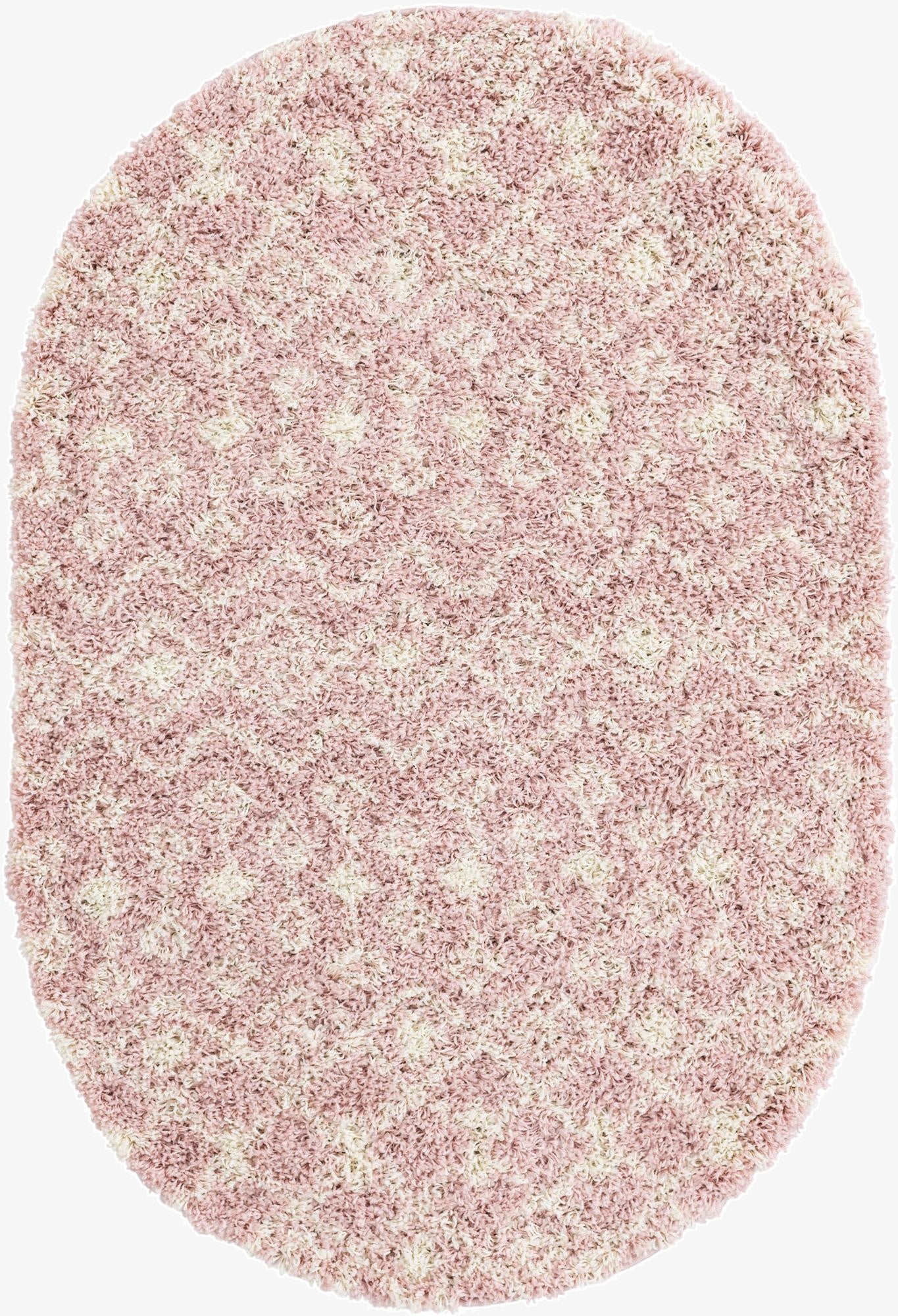 Primary image 4' x 6' Moroccan Trellis Shag Oval Rug