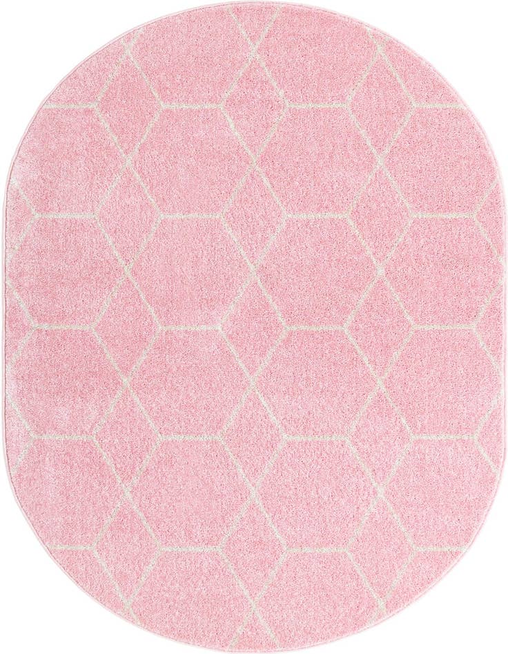 Detail image of 4' x 6' Trellis Frieze Oval Rug