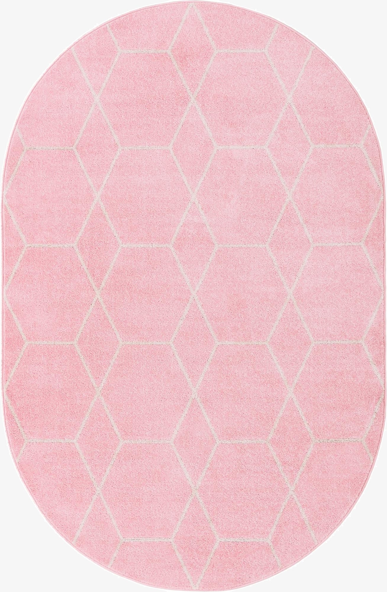 Primary image 5' 3 x 8' Trellis Frieze Oval Rug