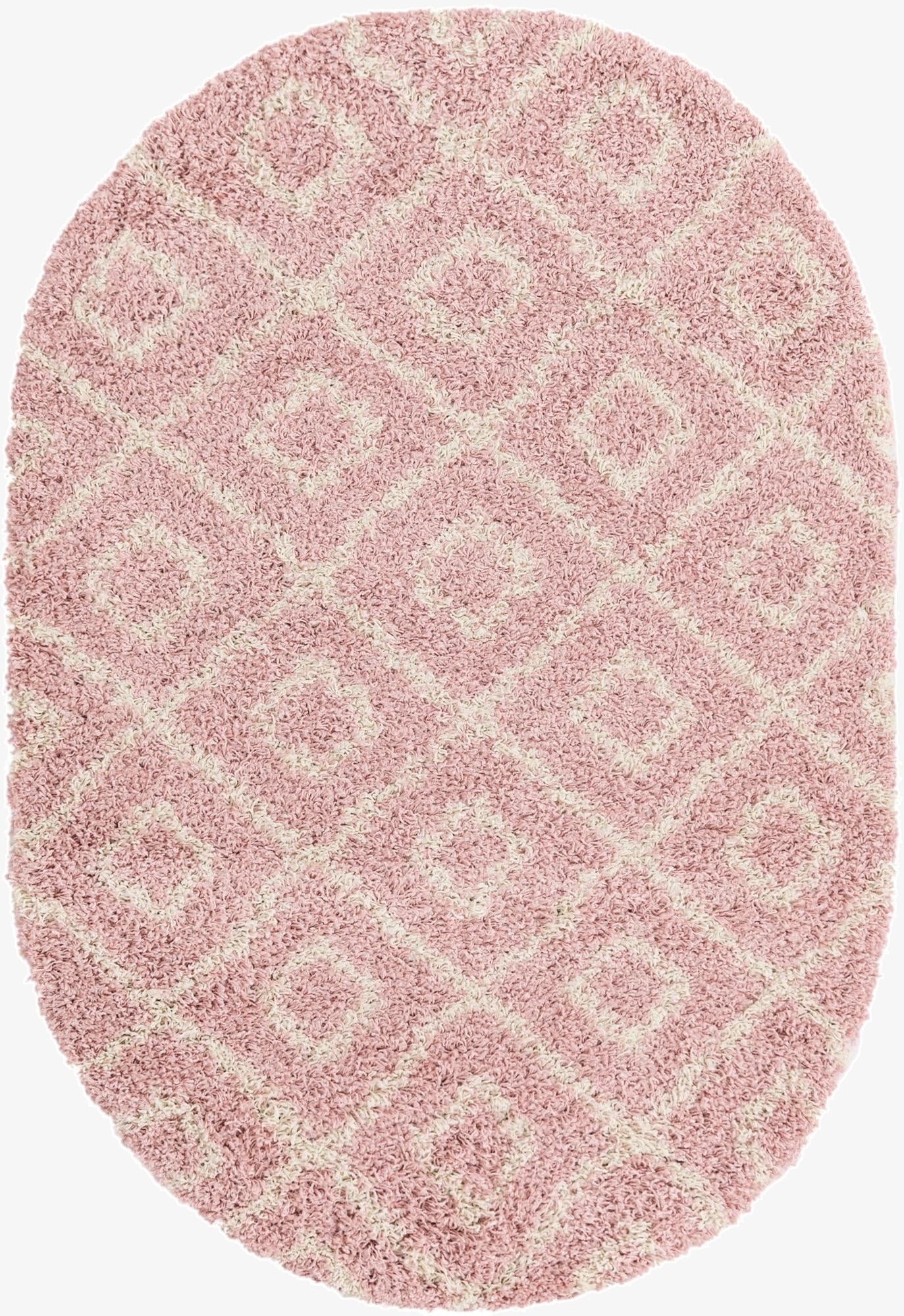 4' x 6' Trellis Shag Oval Rug