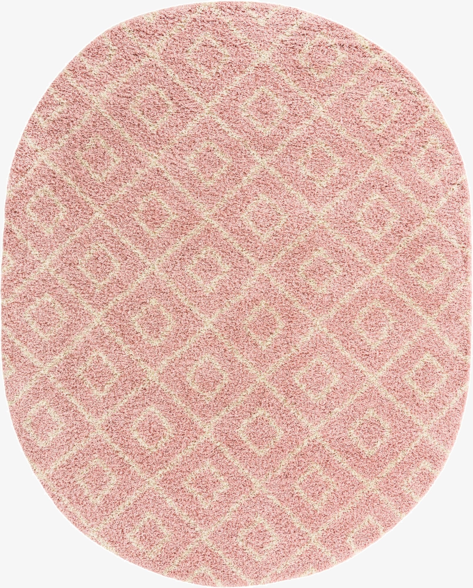7' 10 x 10' Trellis Shag Oval Rug