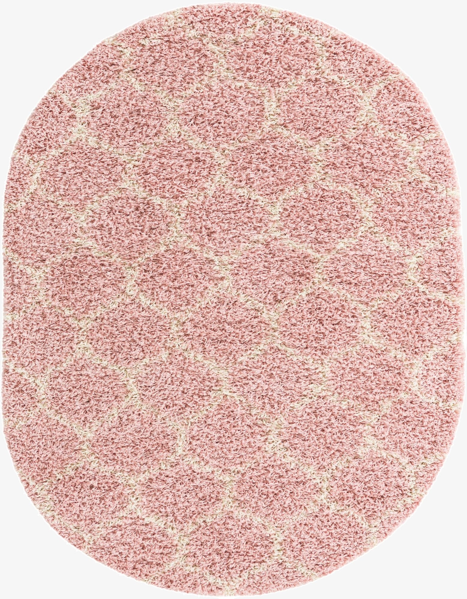 7' 10 x 10' Trellis Shag Oval Rug