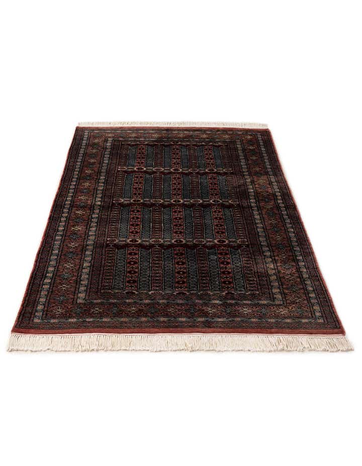 4' 2 x 6' 3 Hand Knotted Bokhara Oriental Wool Rug