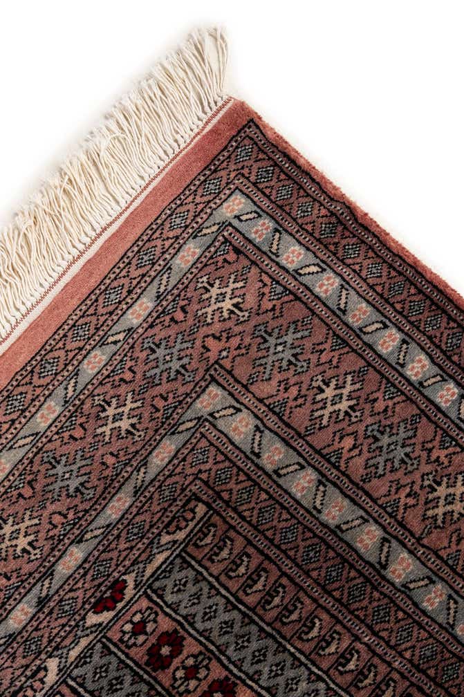 4' 2 x 6' 3 Hand Knotted Bokhara Oriental Wool Rug