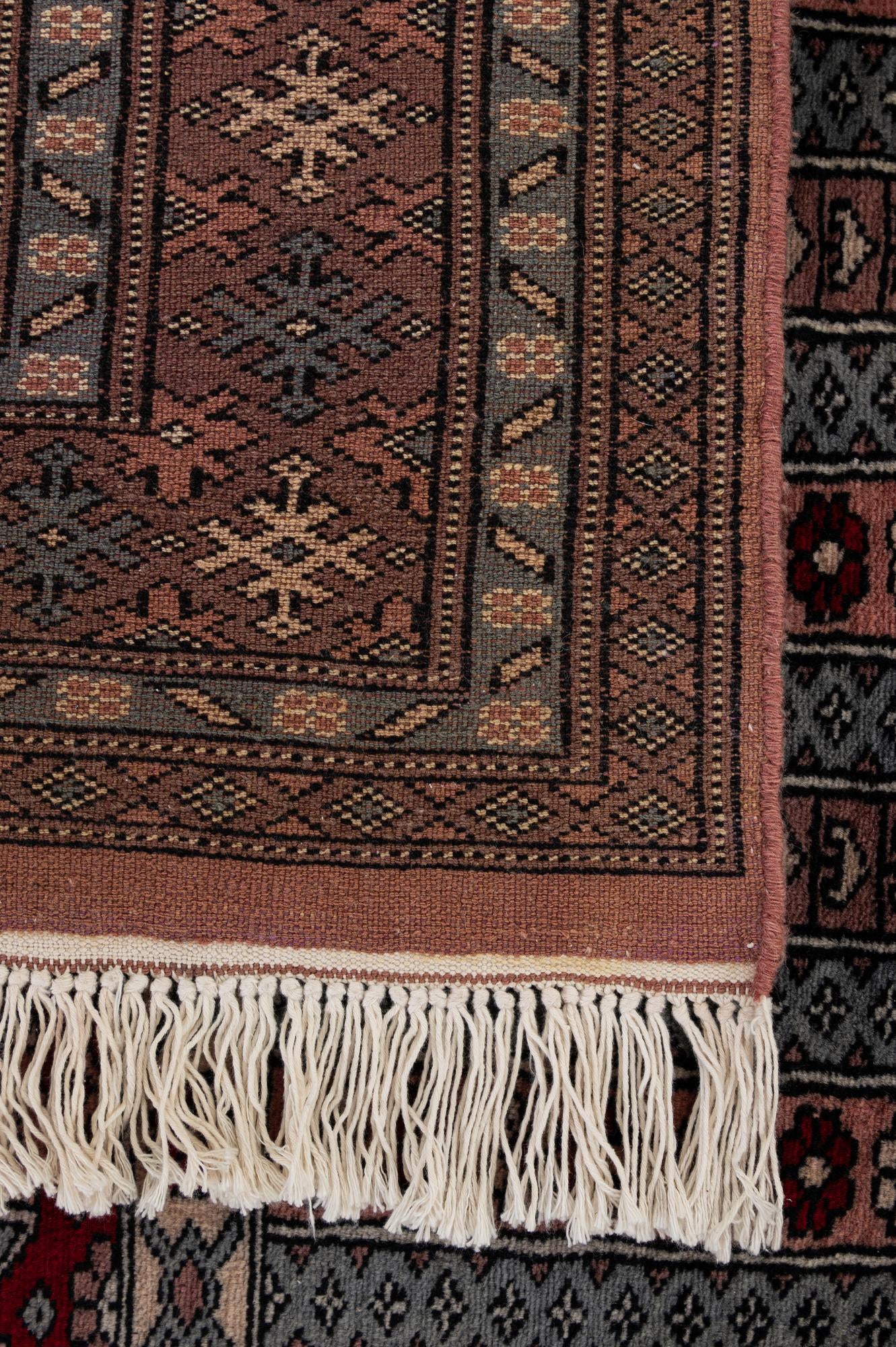 4' 2 x 6' 3 Hand Knotted Bokhara Oriental Wool Rug