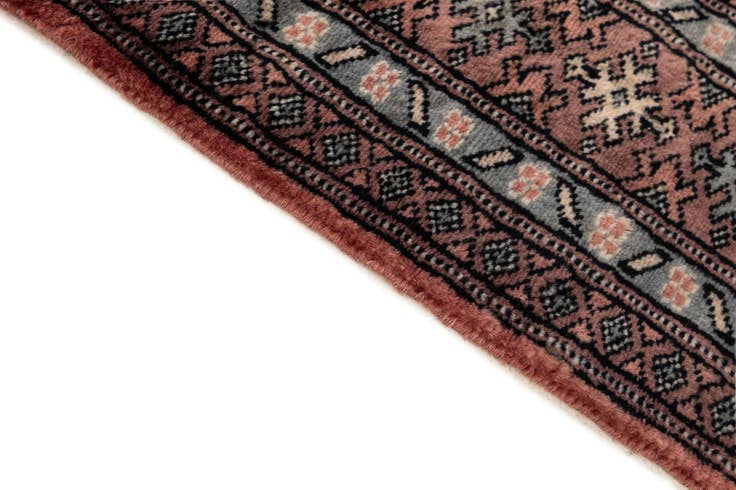 Detail image of 4' 2 x 6' 3 Hand Knotted Bokhara Oriental Wool Rug
