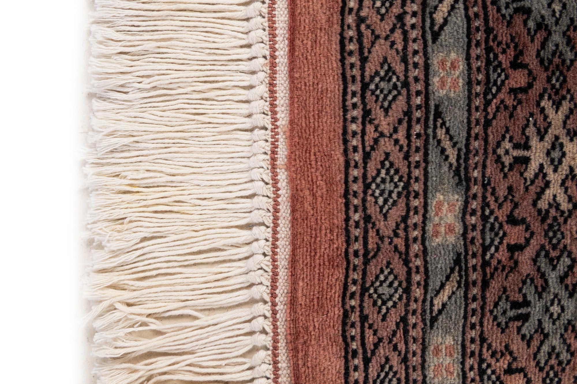 4' 2 x 6' 3 Hand Knotted Bokhara Oriental Wool Rug