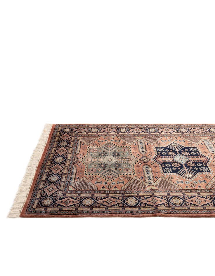 Detail image of 4' 3 x 6' 5 Hand Knotted Bokhara Oriental Wool Rug