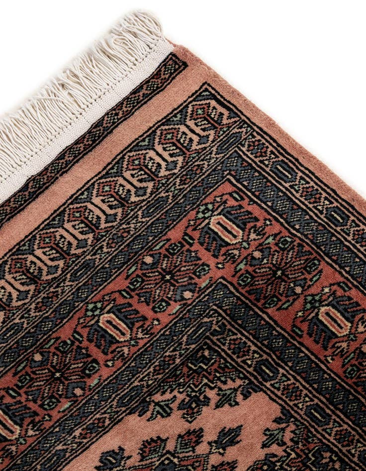 Detail image of 4' 3 x 6' 7  Hand Knotted Bokhara Oriental Wool Rug