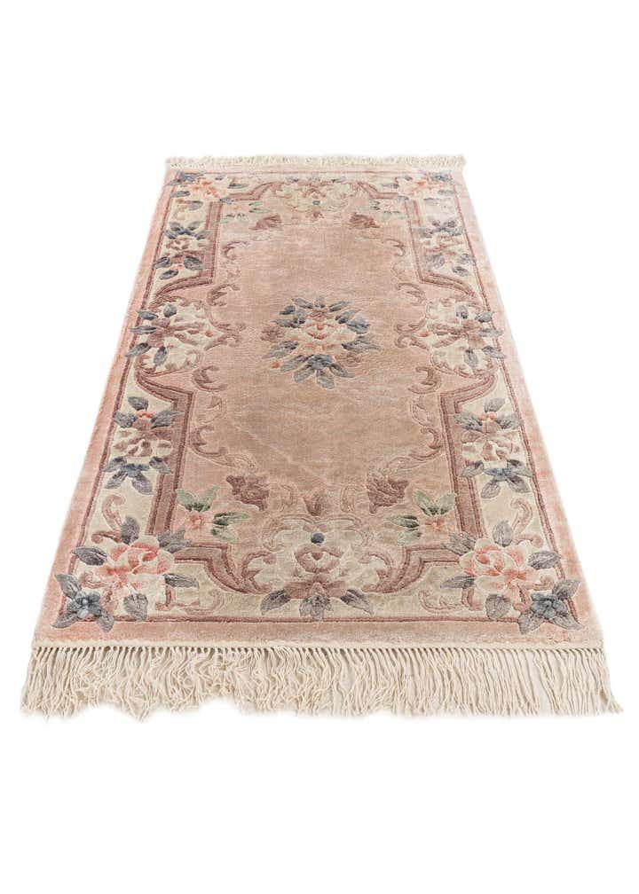 2' 4 x 4' Hand Knotted Carved Pekin Rug