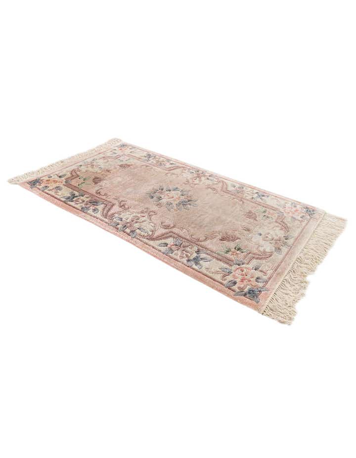 2' 4 x 4' Hand Knotted Carved Pekin Rug