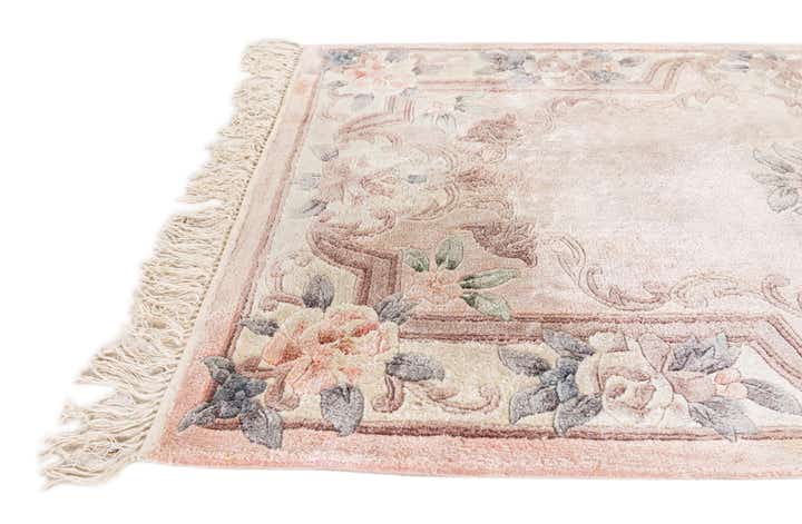 2' 4 x 4' Hand Knotted Carved Pekin Rug