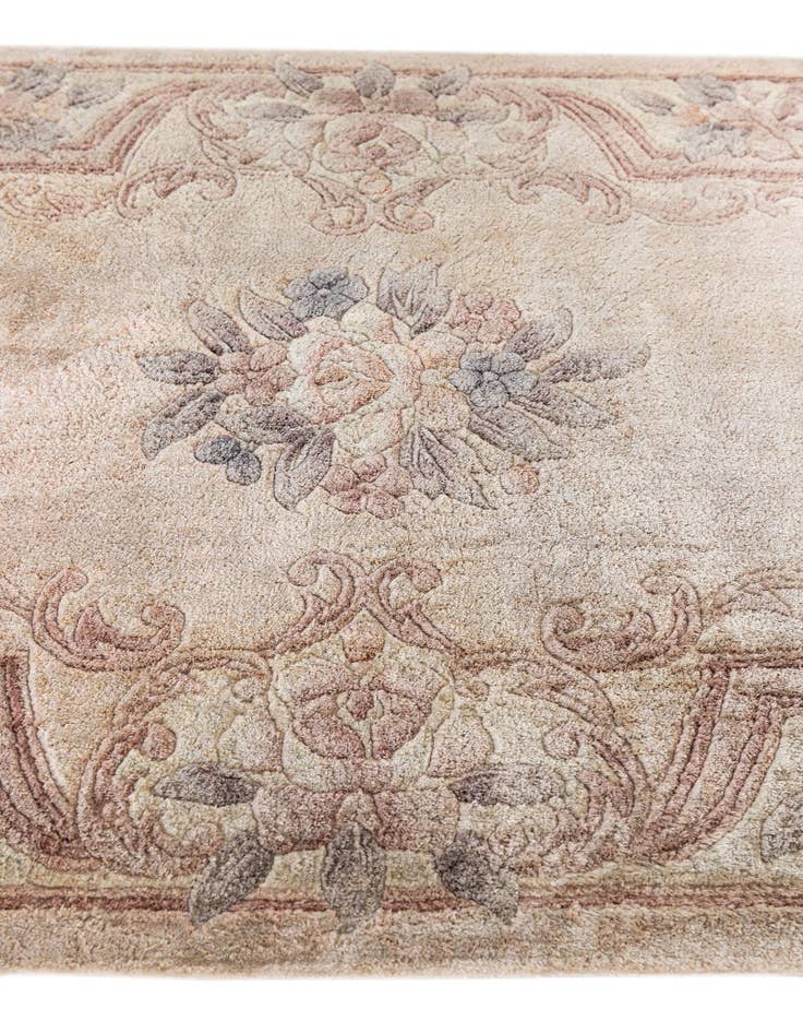Detail image of 2' 4 x 4' Hand Knotted Carved Pekin Rug