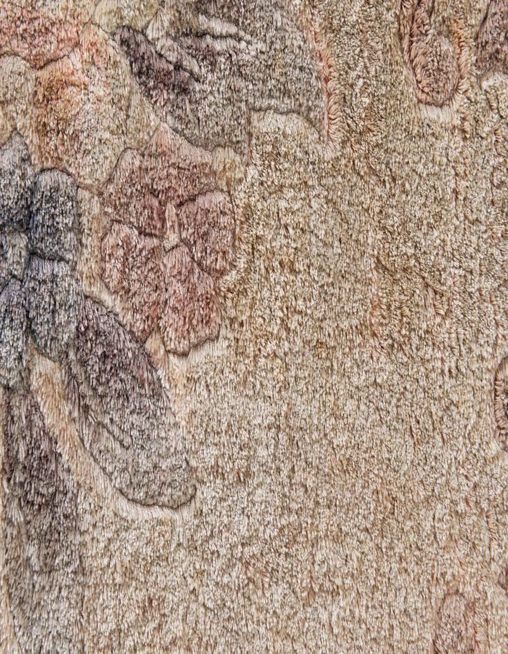 Detail image of 2' 4 x 4' Hand Knotted Carved Pekin Rug