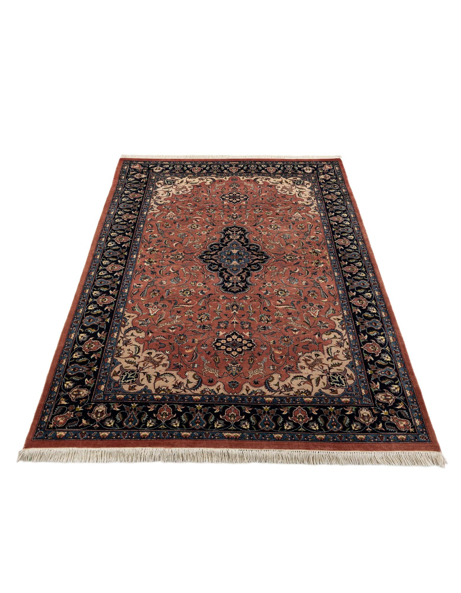 6' 1 x 8' 9 Hand Knotted Isfahan Oriental Wool Rug