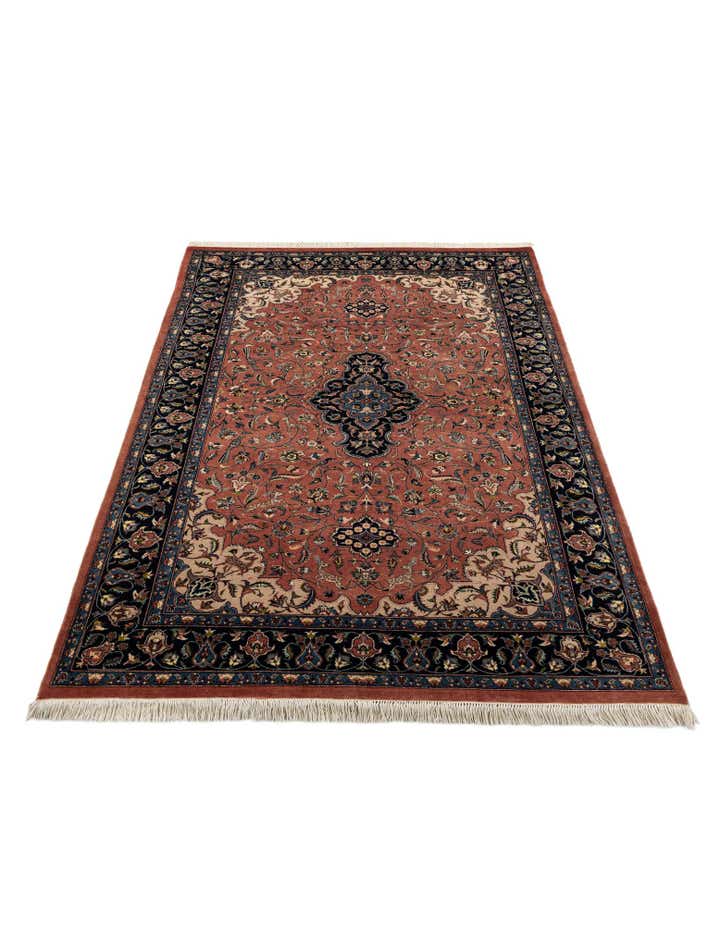 6' 1 x 8' 9 Hand Knotted Isfahan Oriental Wool Rug