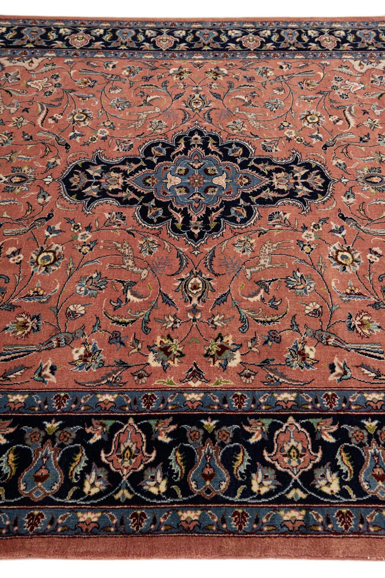 6' 1 x 8' 9 Hand Knotted Isfahan Oriental Wool Rug