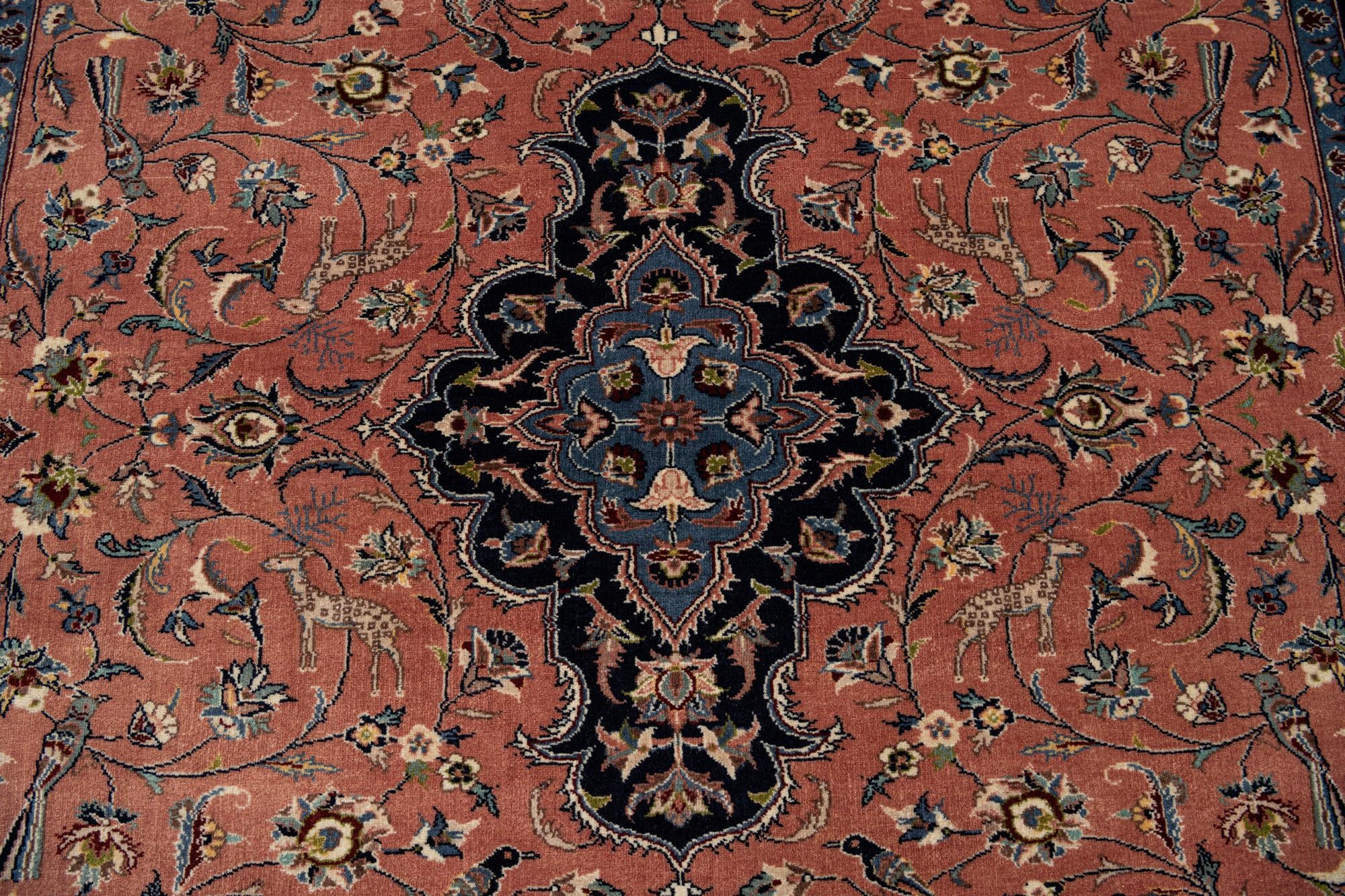 6' 1 x 8' 9 Hand Knotted Isfahan Oriental Wool Rug
