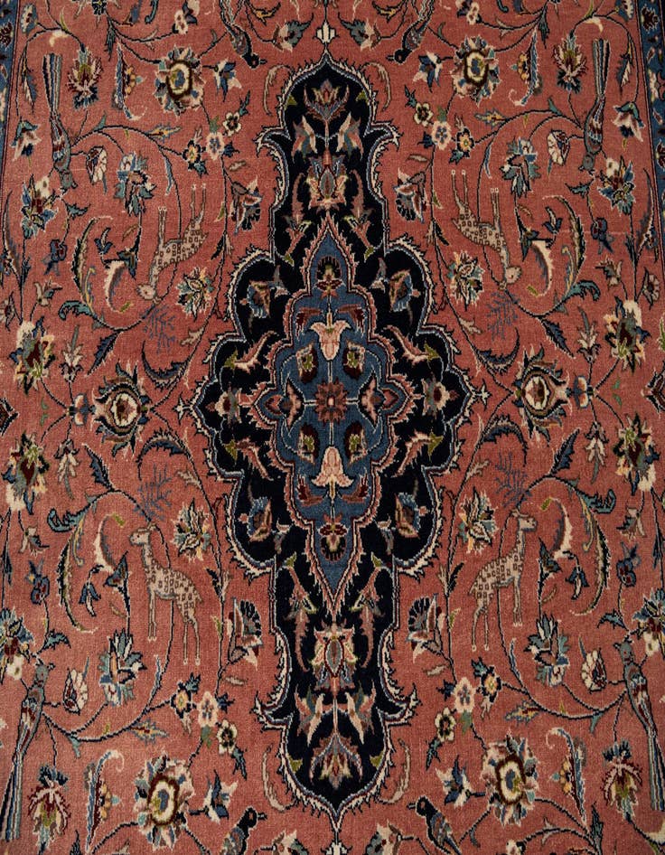 Detail image of 6' 1 x 8' 9 Hand Knotted Isfahan Oriental Wool Rug