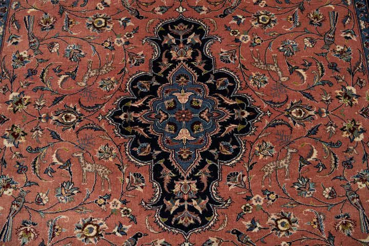 6' 1 x 8' 9 Hand Knotted Isfahan Oriental Wool Rug