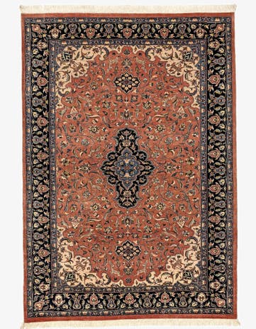 6' 1 x 8' 9 Hand Knotted Isfahan Oriental Wool Rug