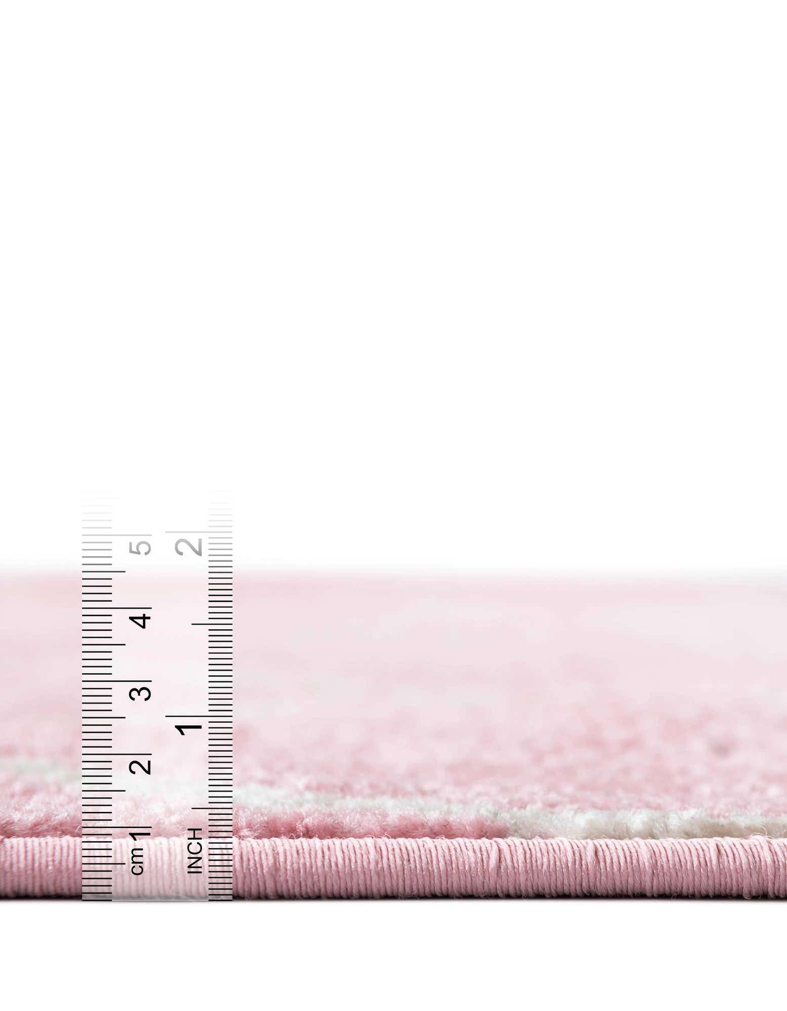 Custom Light Pink Lattice Frieze Rug