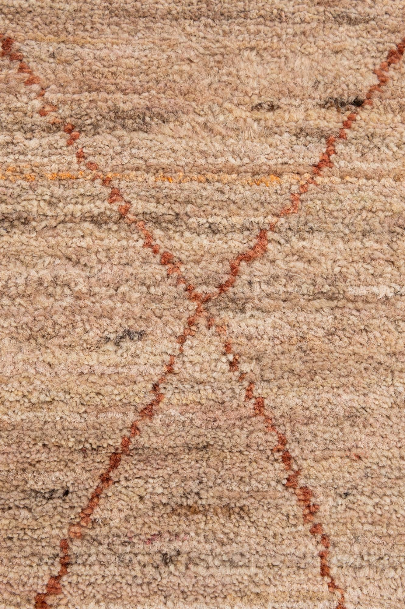 4' 8 x 6' 7 Hand Knotted Moroccan Wool Rug