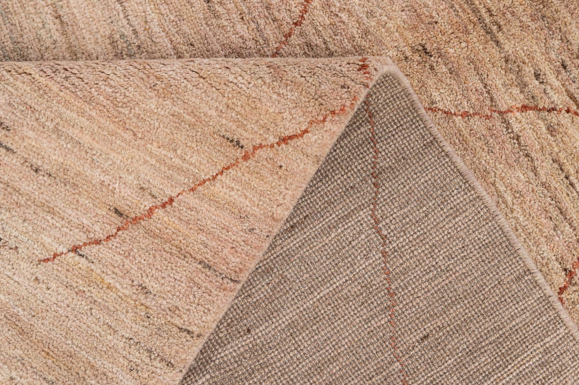 4' 8 x 6' 7 Hand Knotted Moroccan Wool Rug