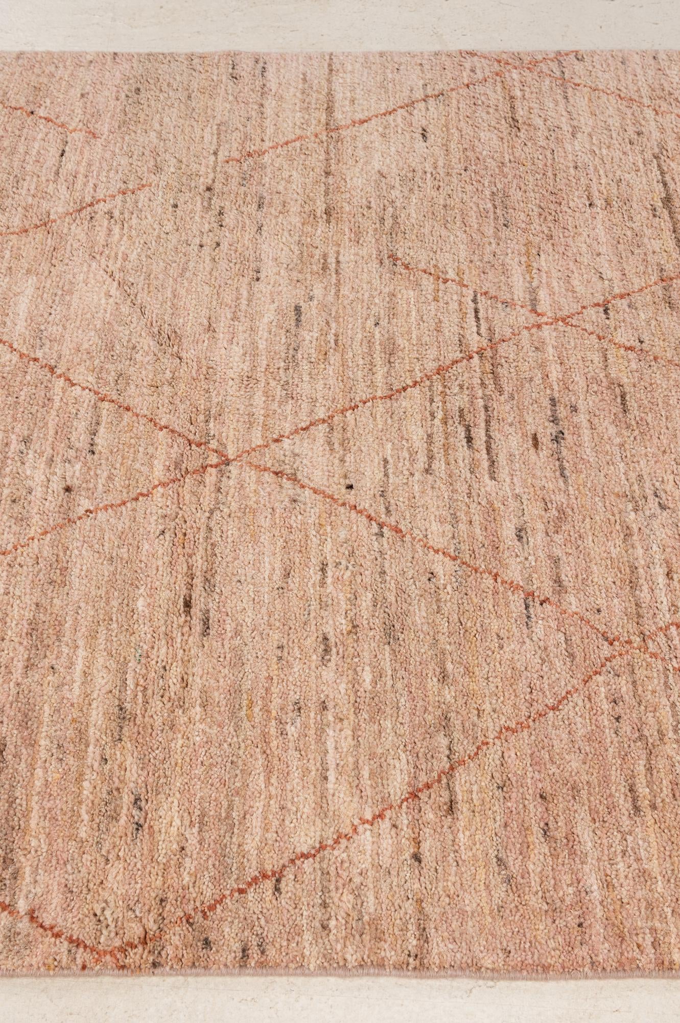 4' 7 x 6' 6 Hand Knotted Moroccan Wool Rug