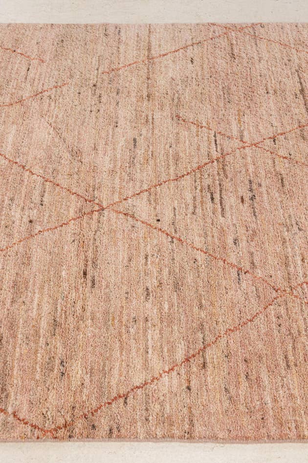 Detail image of 4' 7 x 6' 6 Hand Knotted Moroccan Wool Rug