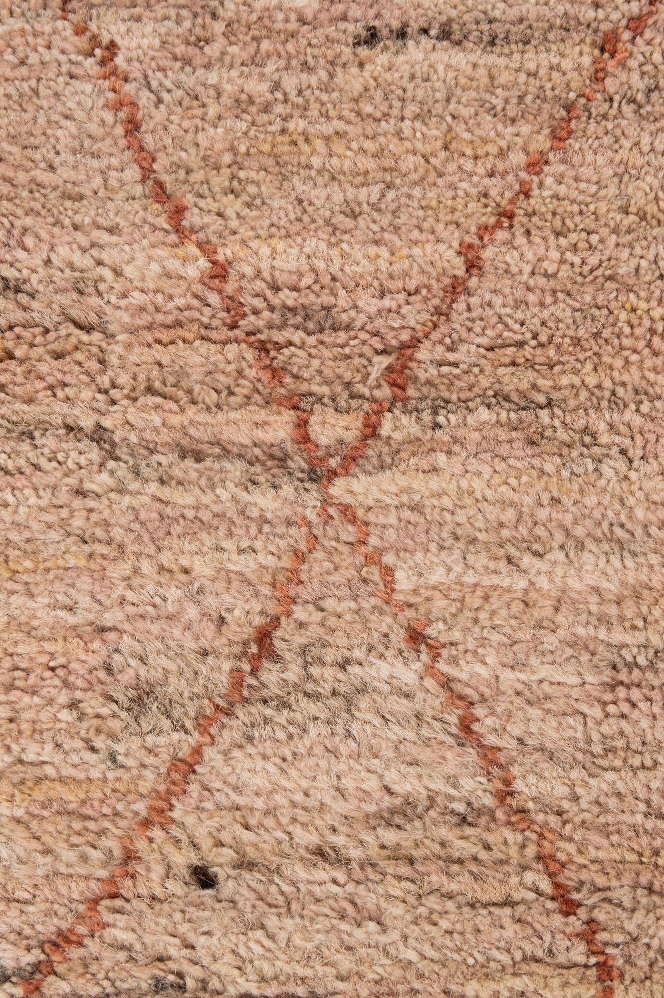 4' 7 x 6' 6 Hand Knotted Moroccan Wool Rug