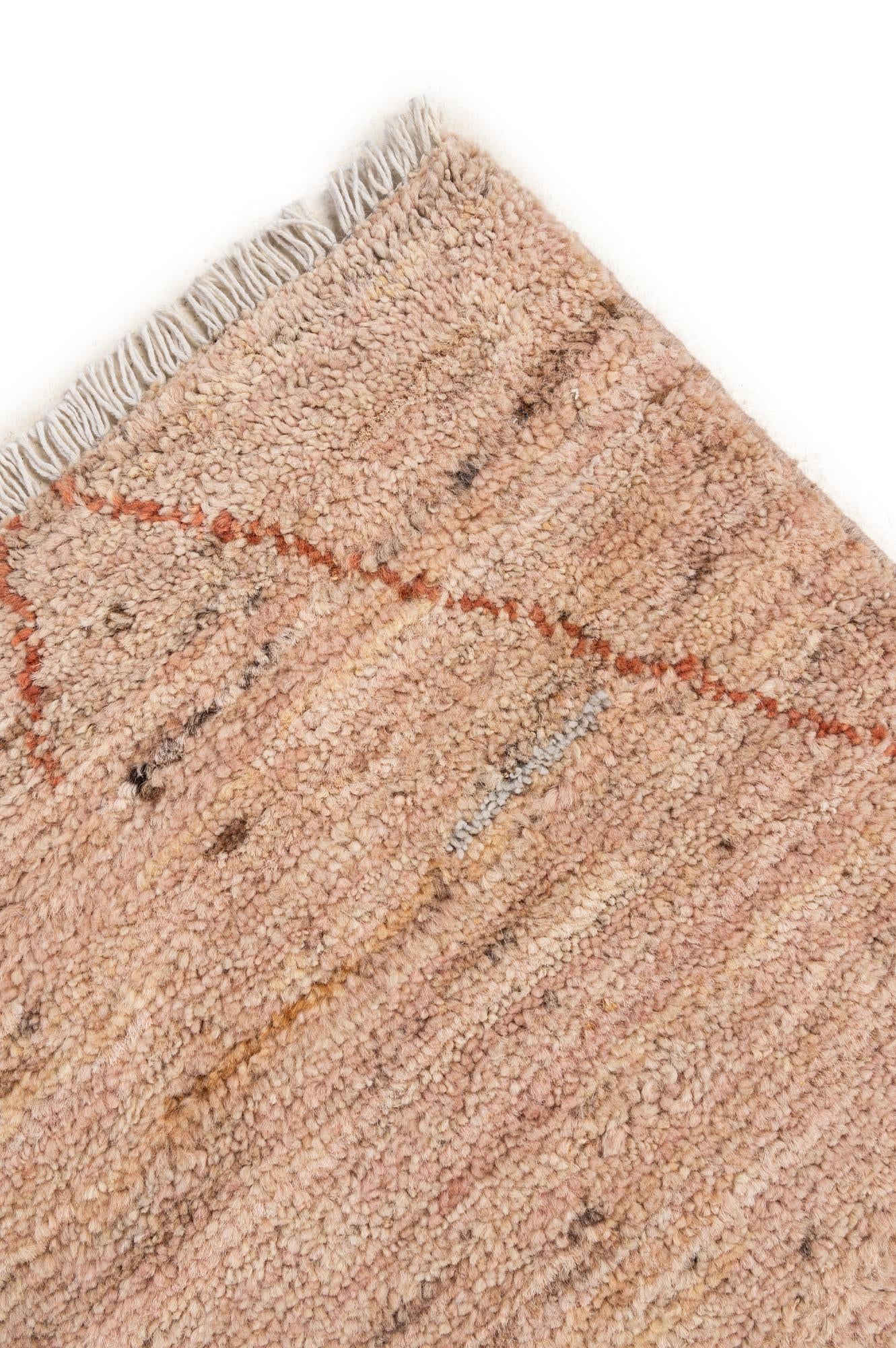 4' 7 x 6' 6 Hand Knotted Moroccan Wool Rug