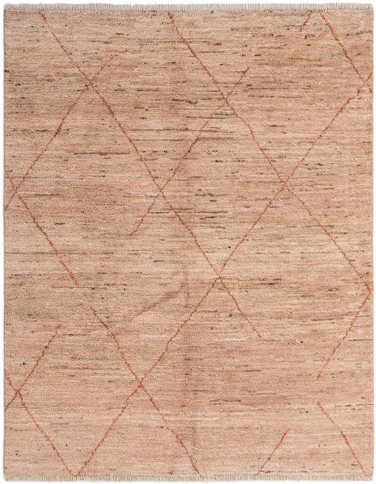 Detail image of 4' 7 x 6' 6 Hand Knotted Moroccan Wool Rug