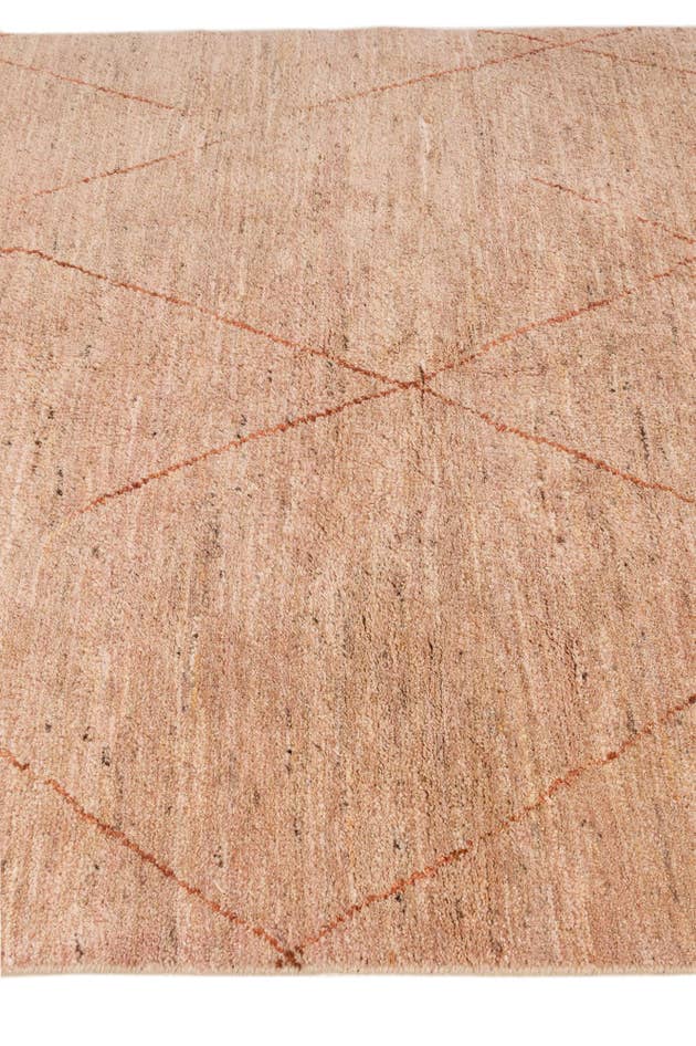Detail image of 4' 9 x 6' Hand Knotted Moroccan Wool Rug