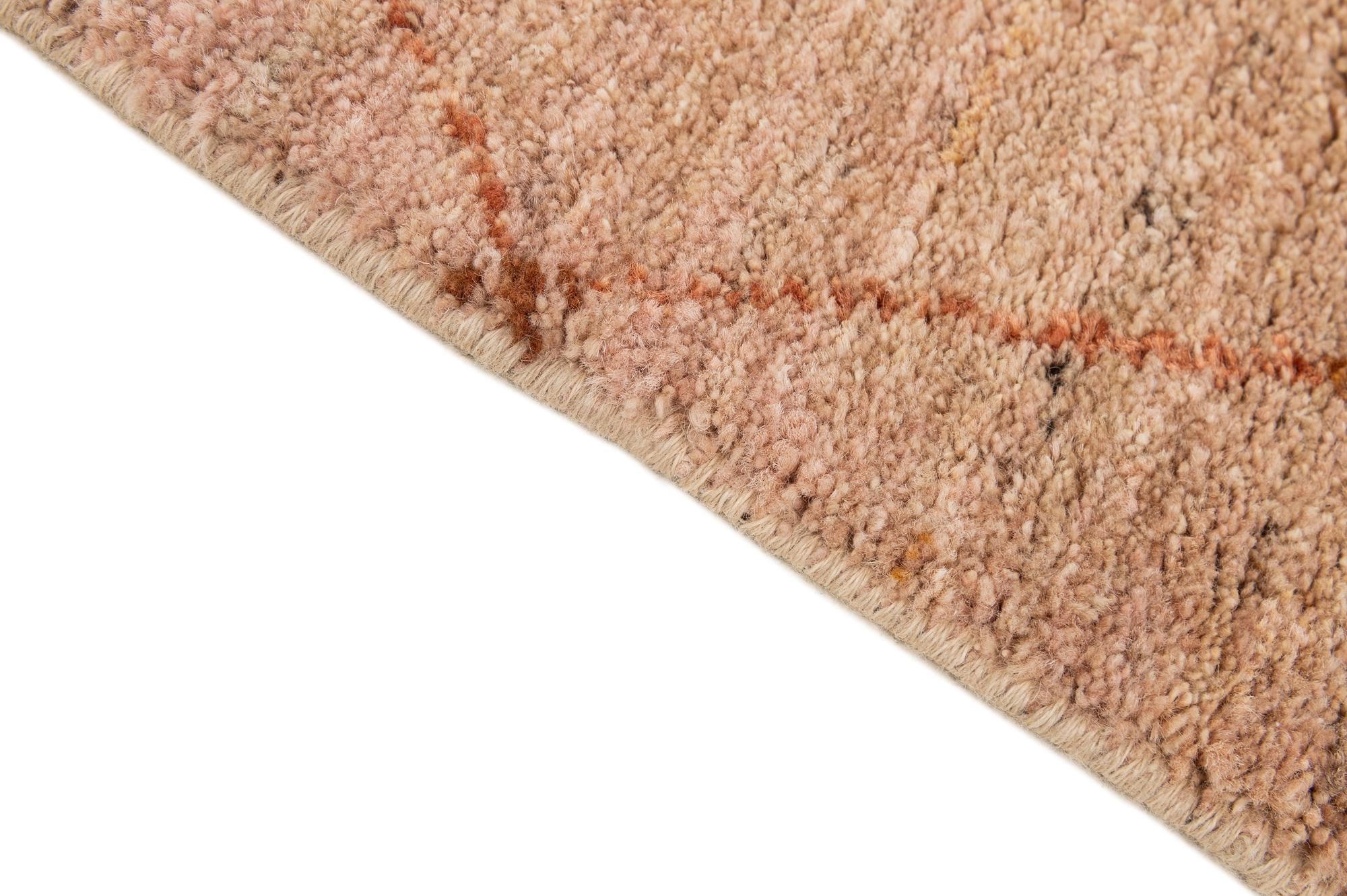 4' 9 x 6' Hand Knotted Moroccan Wool Rug