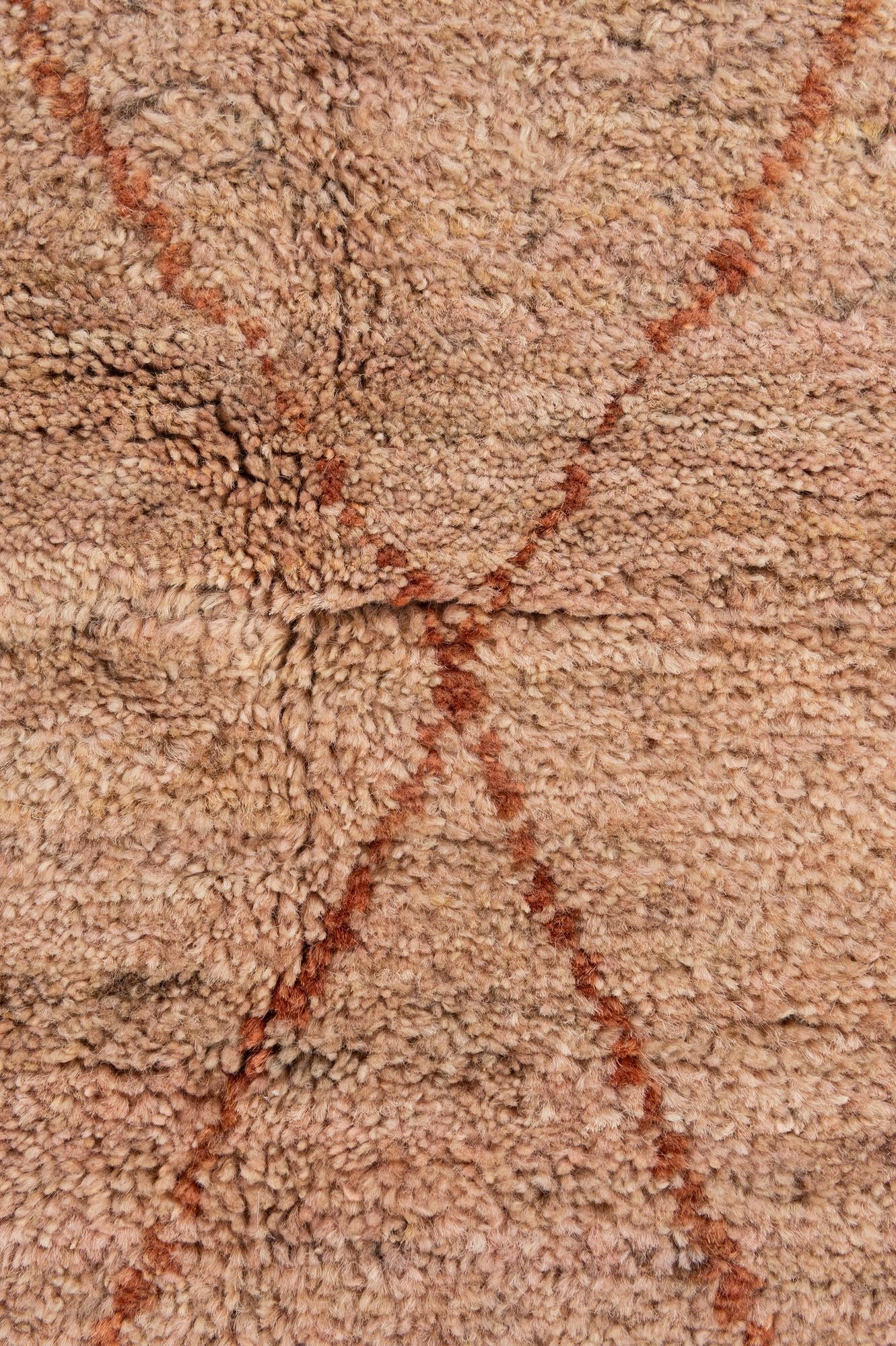 4' 9 x 6' Hand Knotted Moroccan Wool Rug