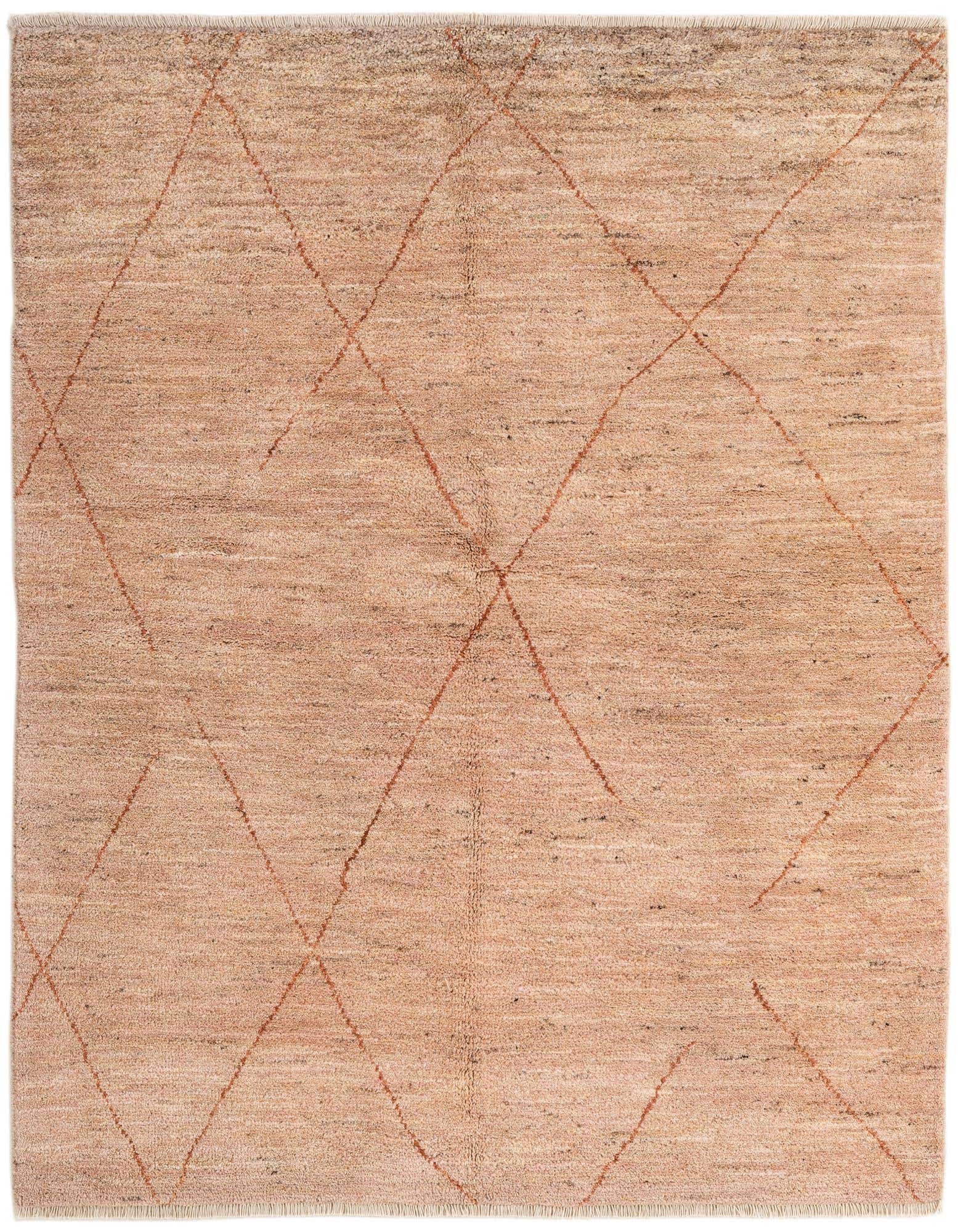 4' 9 x 6' Hand Knotted Moroccan Wool Rug