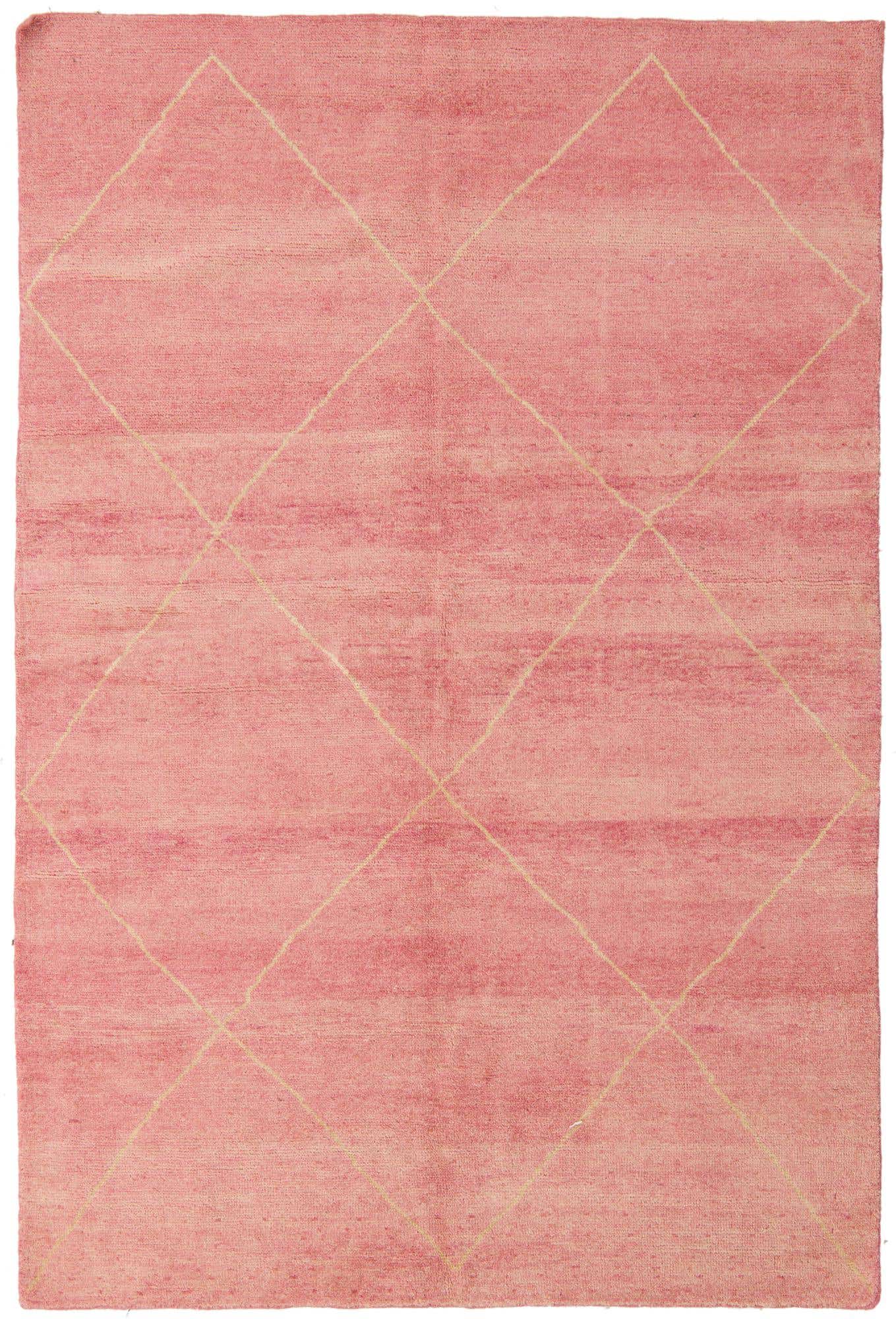 5' 6 x 8' 5 Hand Knotted Moroccan Wool Rug