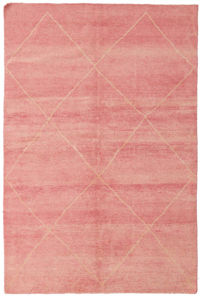 Detail image of 5' 6 x 8' 5 Hand Knotted Moroccan Wool Rug