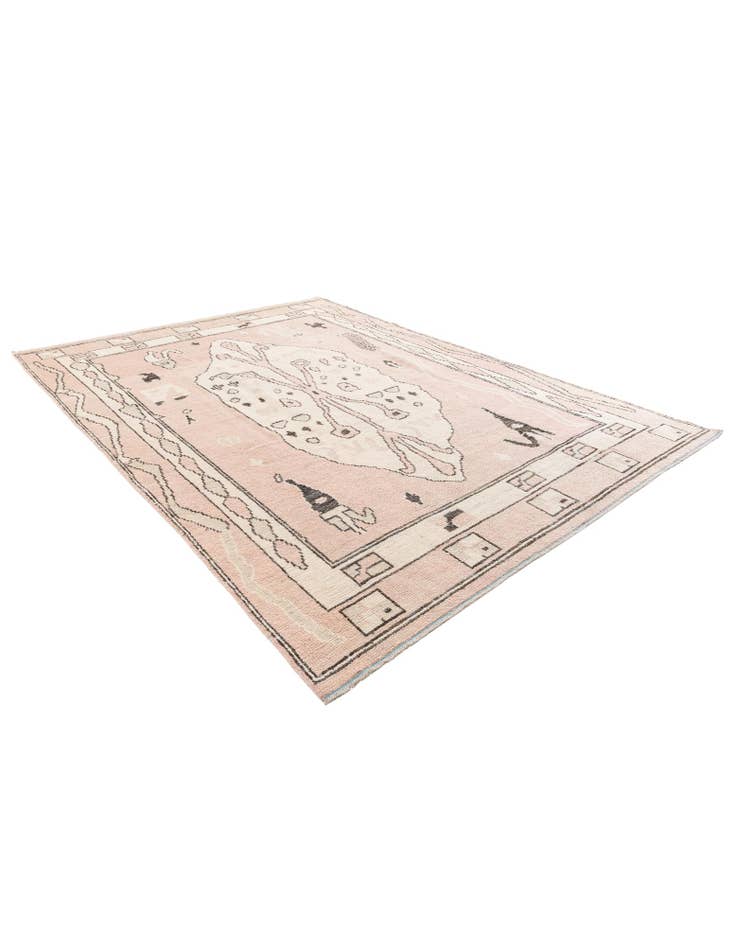 Detail image of 8' 6 x 11' 9 Hand Knotted Moroccan Wool Rug