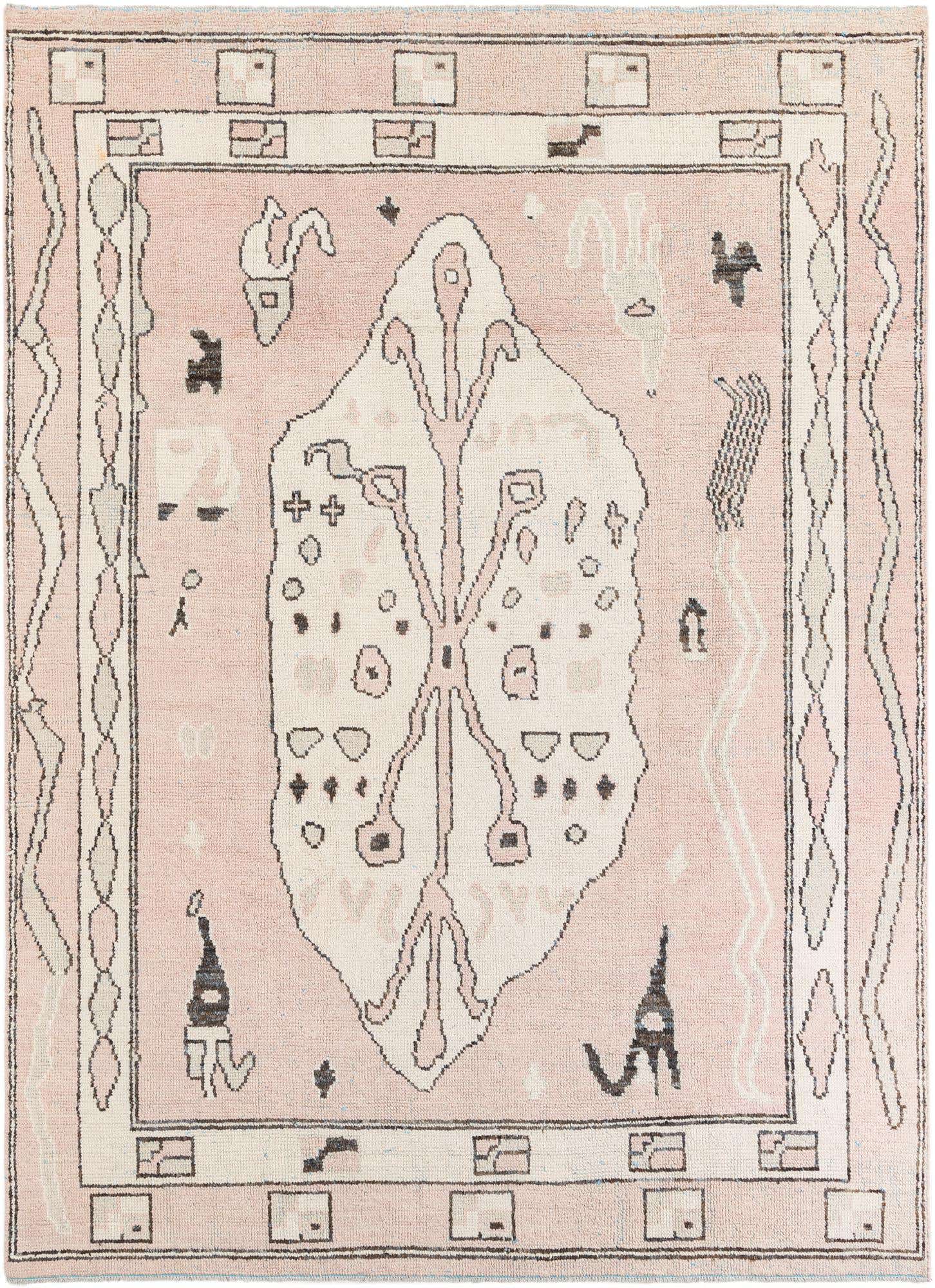 8' 6 x 11' 9 Hand Knotted Moroccan Wool Rug