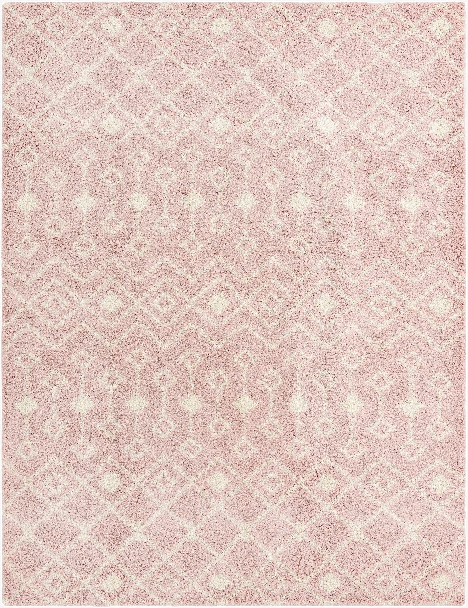 Primary image 10' x 13' Moroccan Trellis Shag Rug