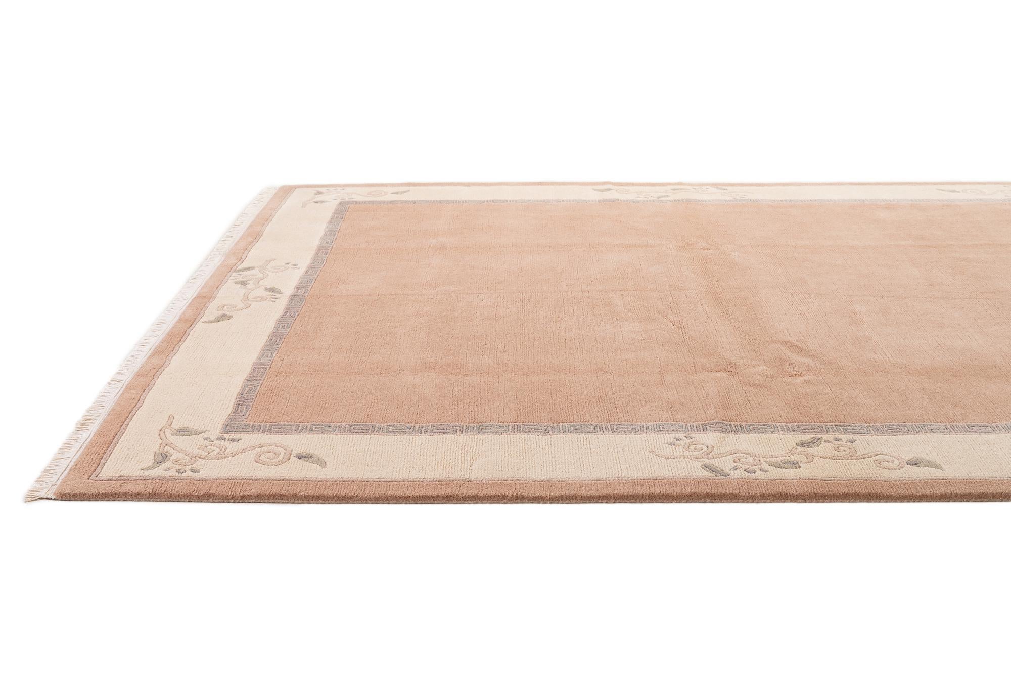 6' 9 x 8' 4 Hand Knotted Nepal Wool Rug